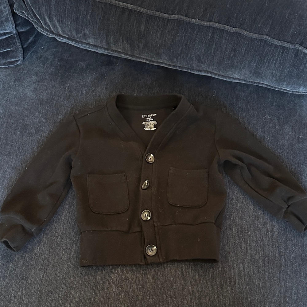 Little Bipsy Black Kids Cardigan